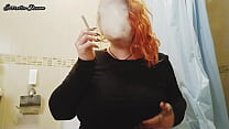 EstrellaSteam smokes a cigar in slow motion and touches her tits